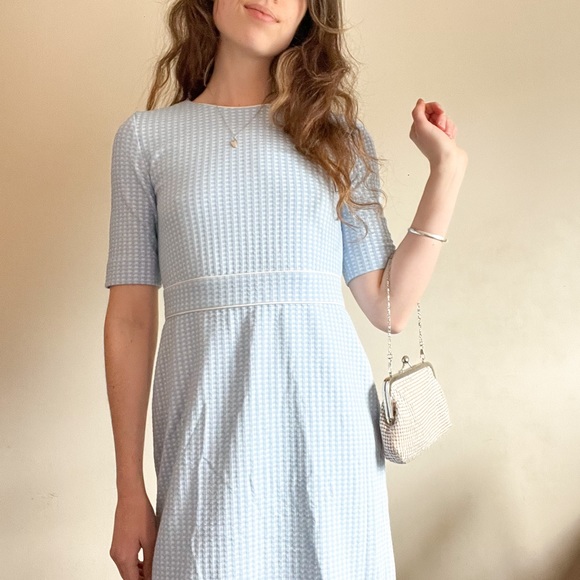 blue checked gingham tea party dress - Picture 6 of 6
